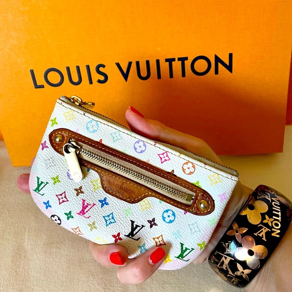 Louis Vuitton Multicolor Pochette Plate Rare Auth - Picture 2 of 16